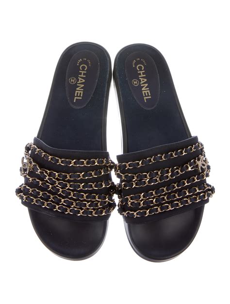 chanel puffy slides|chanel suede sandals.